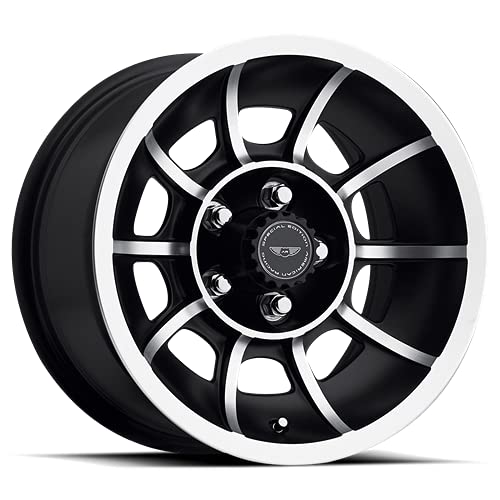 American Racing Vintage VN47 VECTOR 15X7 5X4.5 4 0mm SATIN BLACK MACHINED - VN475765B - Image 3