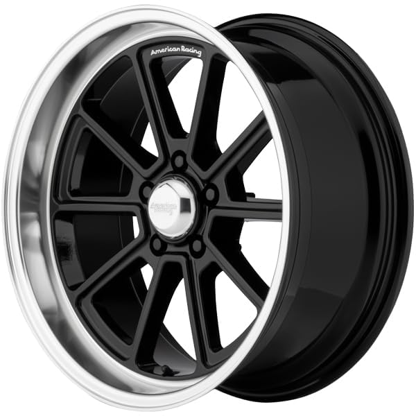American Racing Vintage VN510 DRAFT 18X8 5X4.5 4.5 0mm GLOSS BLACK DIAMOND CUT LIP - VN51088012300 - Image 3