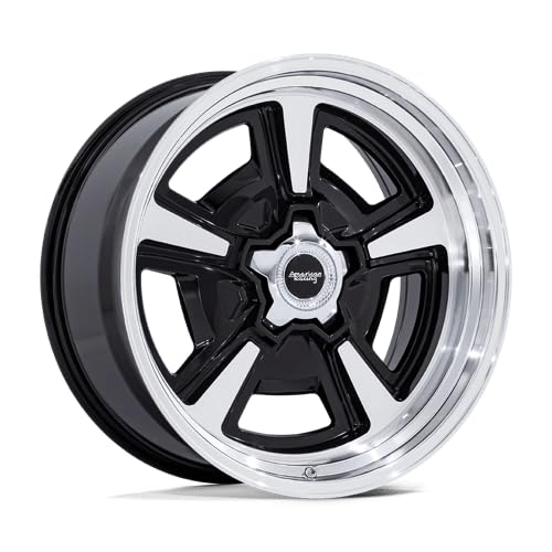 American Racing Vintage VN517 MARAUDER 18X8 5X5.5 4.5 0mm GLOSS BLACK MACHINED W/DIAMOND CUT LIP - VN517BD18808500 - Image 3